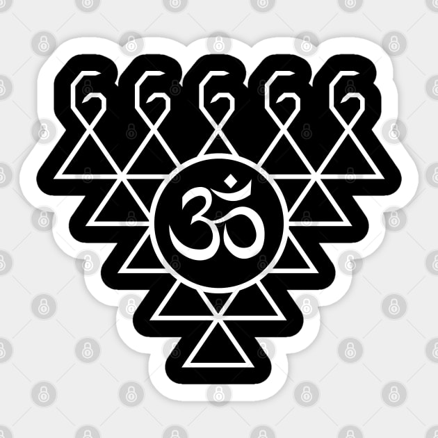 Saraswati Symbol White Sticker by Gumless